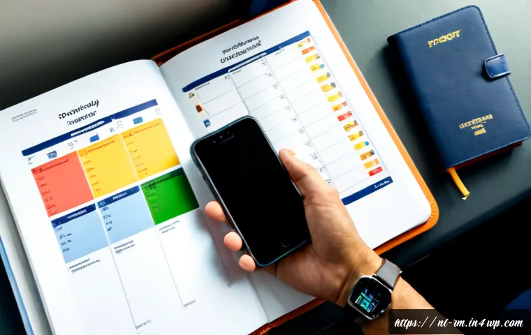 Home 17 해외에서의 스케줄 관리 팁 - Photorealistic overhead travel planning scene in a quiet Amsterdam hotel room, Dutch business travel...